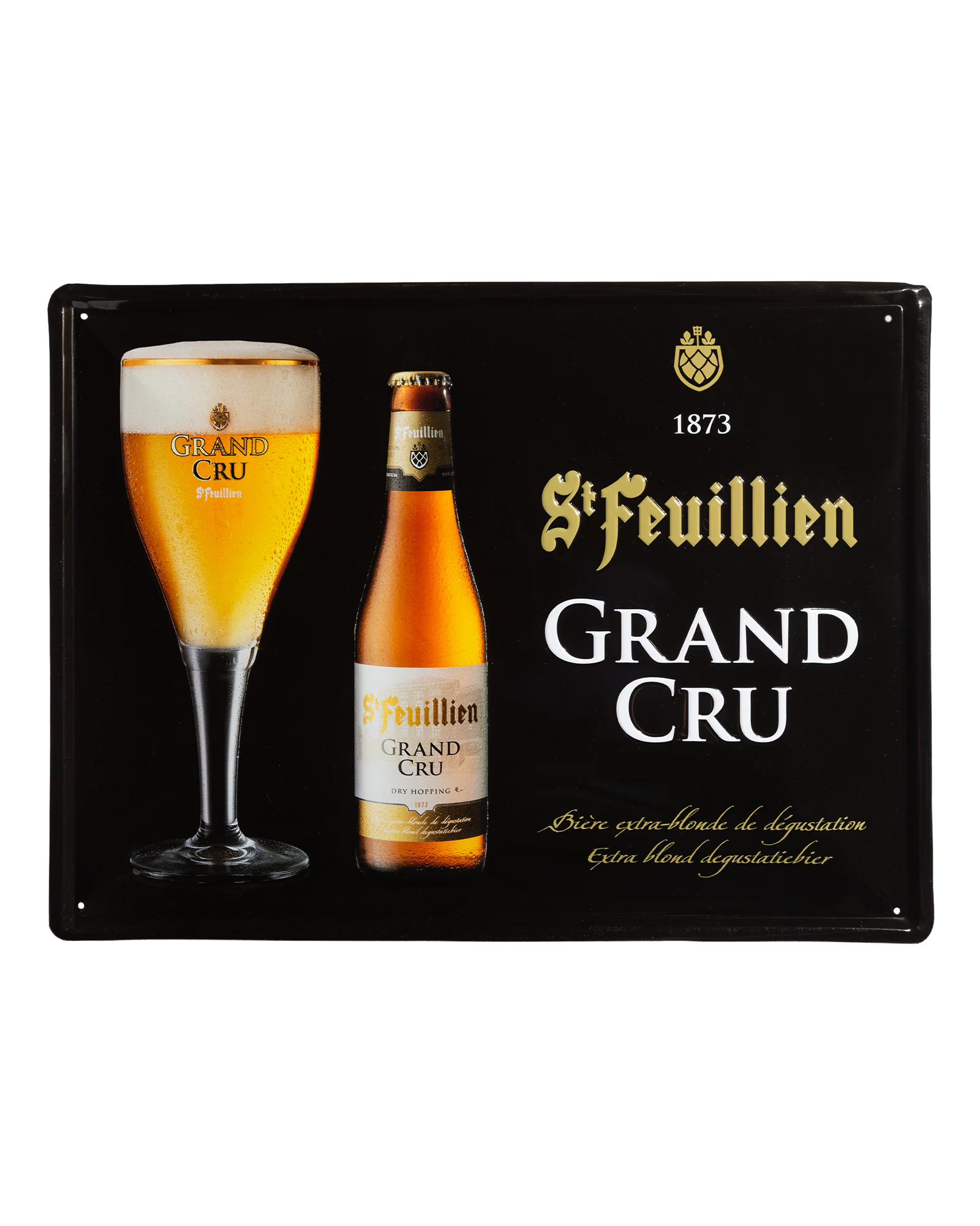 Plaque en métal St-Feuillien Grand Cru