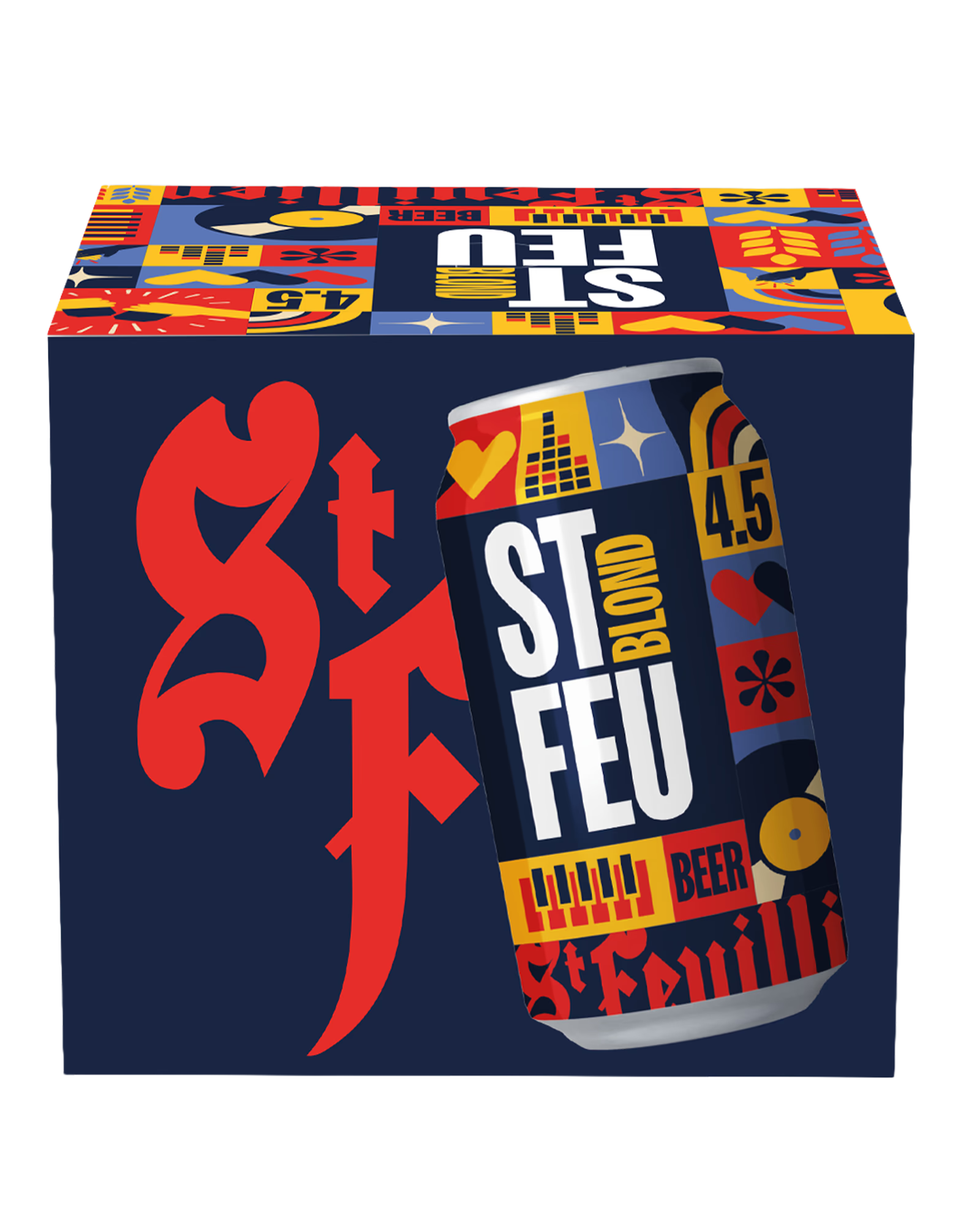 ST-FEU Blond – 16 canettes 33 cl (carton 4×4)