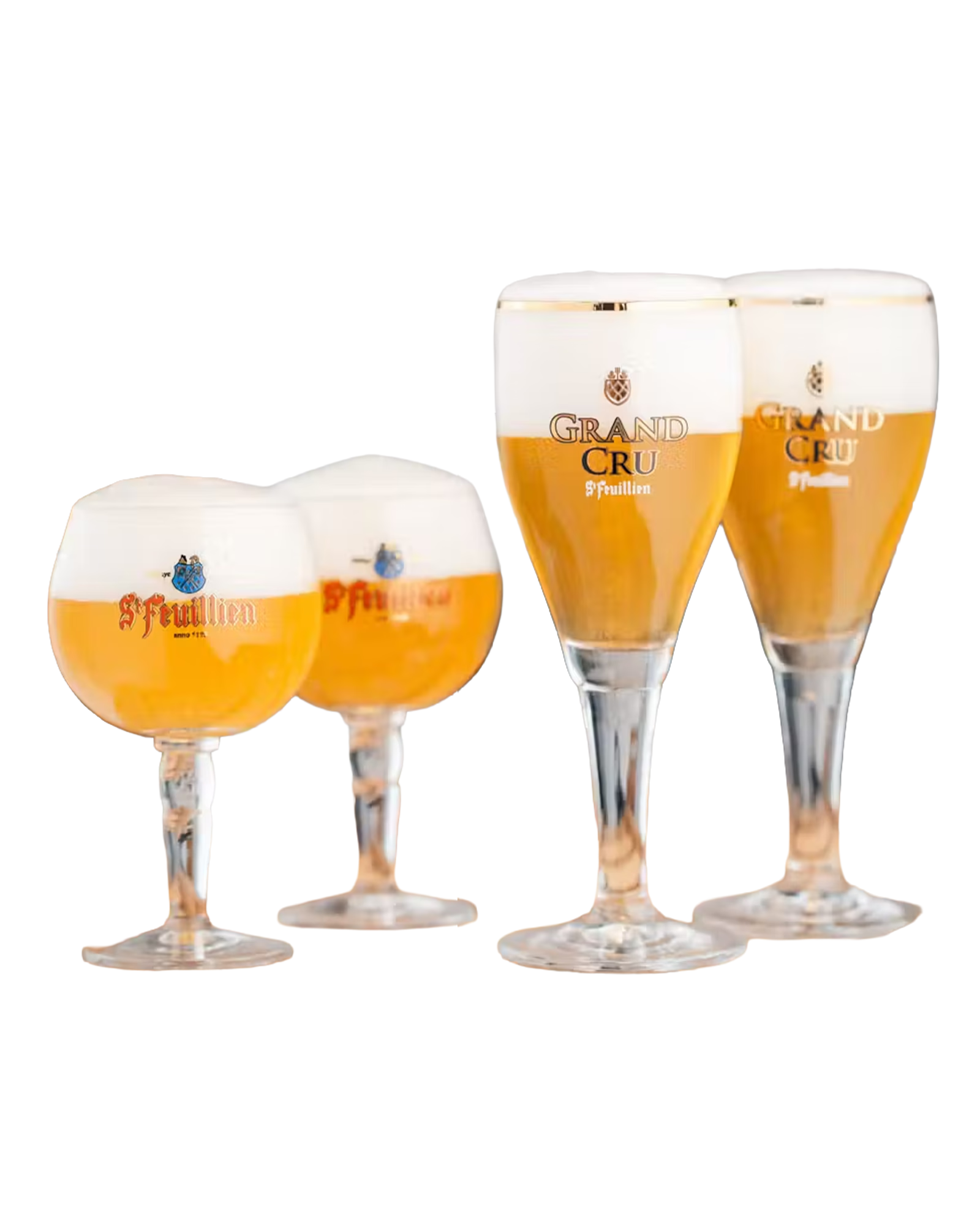 Verre de dégustation St-Feuillien 15cl x 2 + verre de dégustation St-Feuillien Grand Cru 16cl x 2